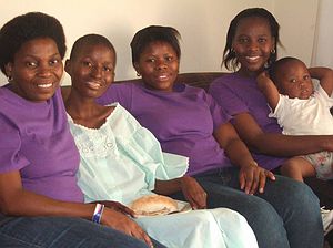 Carers At Tsepo House with Margaret - a patient 