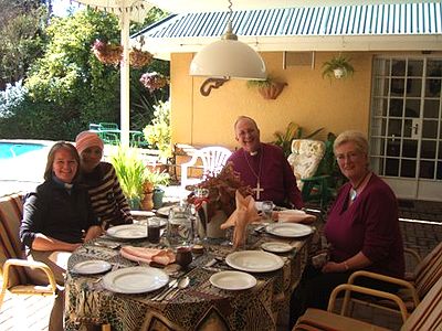 After the busy morning, Bishop Paddy of Bloemfontein, arranged lunch for us at his home. We were very grateful for his hospitality.