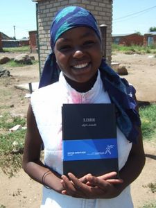 Koolie overjoyed with her Bible